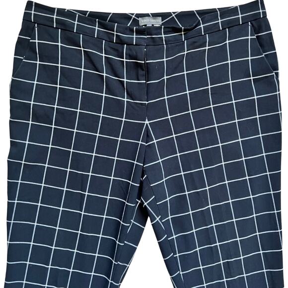Vince Camuto Black White Squares Dress Pants Straight sz 12 Checkered Windowpane - Picture 5 of 11